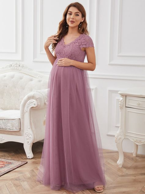 Bump Friendly Dress, Maternity Shoot Dresses, Infinity Gown, Tulle Maternity Dress, Pregnancy Bump, Lace Maternity Dress, Wedding Brunch, Ever Pretty, Floor Length Skirt