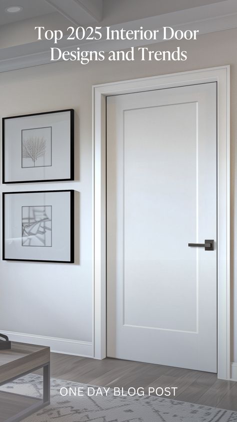 2025 is calling, and it’s all about doors that do more.✨ 

From timeless neutral tones to the clean lines of Shaker doors, the future of design is all about blending elegance with functionality. 🏡 

At One Day Doors & Closets, we’re leading the way with collections that keep your space on-trend and functional—because your home should grow with you, not against you. 🌿 High End Interior Doors, Modern Coastal Interior Doors, Darker Interior Doors, Elegant Interior Doors, Door Colours Internal, Interior Door Hardware 2024, Door Types Interior, Interior Door Options, Contrast Interior Doors