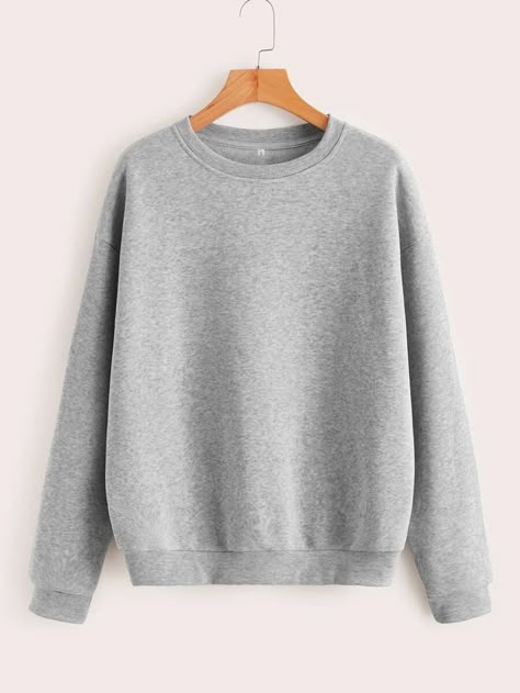 Dropped Shoulder Sweatshirt, Good Girls, Sports Sweatshirts, Round Neck Sweatshirts, Knit Sweatshirt, Clothing Size Chart, Womens Clothing Sizes, Grey Sweatshirt, Teen Wolf