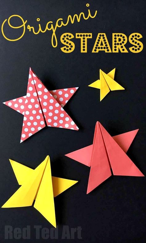 Easy Origami Stars. Love these paper stars. They are perfect for Christmas, New Years Eve or the 4th July. Quick and easy to learn! #Stars #starcraft #paperstars #newyearseve #diystars #origami #origamistar Easy Origami Star, Easy Origami For Kids, Tutorial Origami, Origami Ball, Origami Star, Folding Origami, Christmas Origami, Easy Origami, Stars Craft