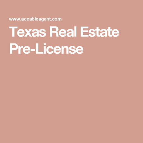 Texas Real Estate Pre-License Become A Real Estate Agent, Pass The Exam, Real Estate License, Texas Real Estate, New Career, The Test, No Time, Estate Agent, Real Estate Agent