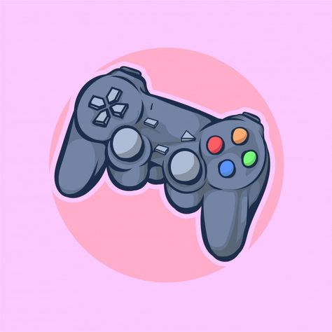 Video Game Controller, Vector Hand, Game Controller, Premium Vector, Video Game, Hand Drawn, Gym, Pink