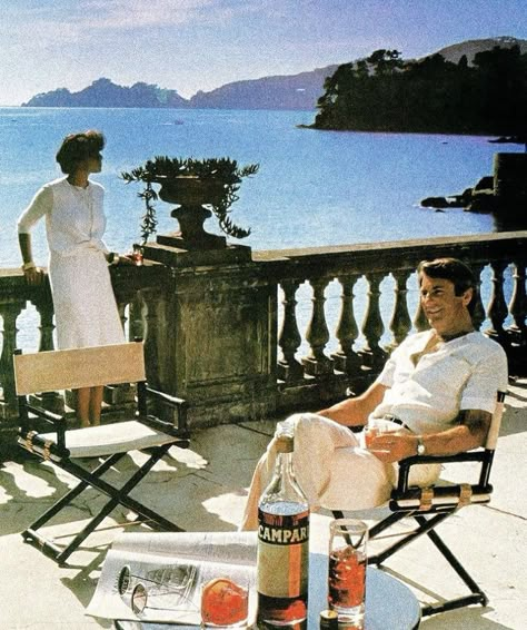 Italian Glam, Italian Aesthetic, Slim Aarons, Orson Welles, Italy Aesthetic, My Funny Valentine, Europe Summer, Negroni, The Terrace