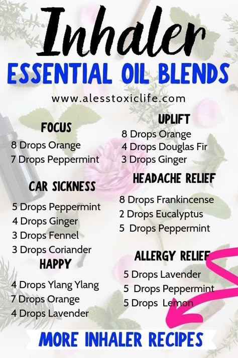 Try these inhaler recipes to use your essential oils. DIY your own inhaler with your own blends or buy a blend for your specific needs and put in a blank inhaler. These oil blends would work great in a diffuser too. #diffuserblends #inhallerblends #essentialoilrecipes #dotera #youngliving #orange #headache #diyblends #remedies #allergy Essential Oil Inhaler, Essential Oils Diy, Essential Oil Combinations, Essential Oils For Headaches, Essential Oil Remedy, Essential Oil Diffuser Blends Recipes, Young Living Essential Oils Recipes, Essential Oils Guide, Essential Oil Spray