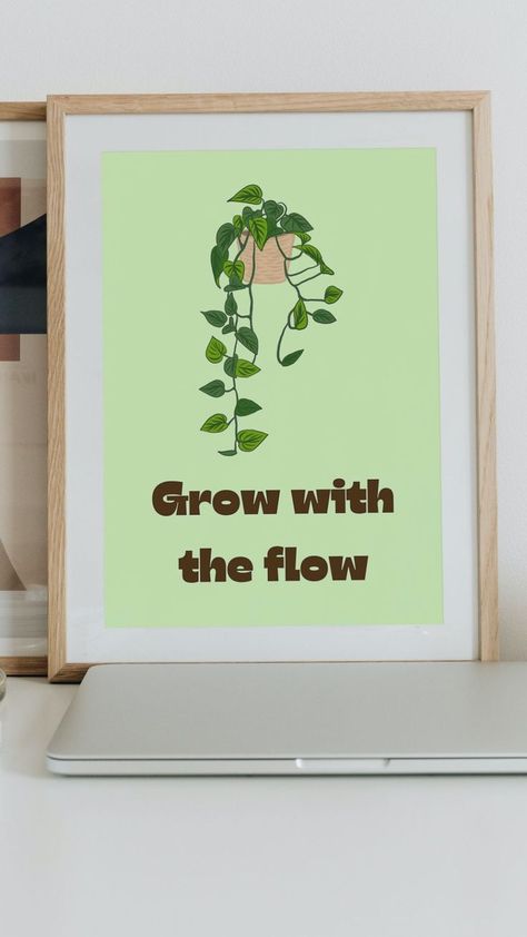 I Love Plants Quotes, Cute Plant Quotes, Pothos Wall, Brick Books, Grow With The Flow, Plant Quotes, Plant Lover Gifts, Class Quotes, Fonts Quotes