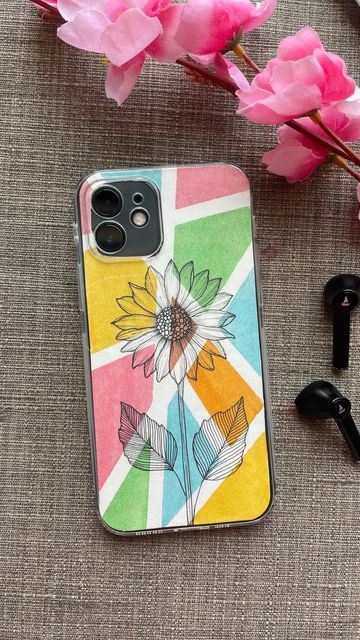 Mobile Cover Mandala Art, Phone Cover Design Art Handmade, Phone Back Case Design, Watercolor Phone Case, Art Phone Cases Paint, Drawing For Phone Case, Easy Phone Case Painting Ideas, Handmade Phone Case Ideas, Phone Cover Drawing Ideas