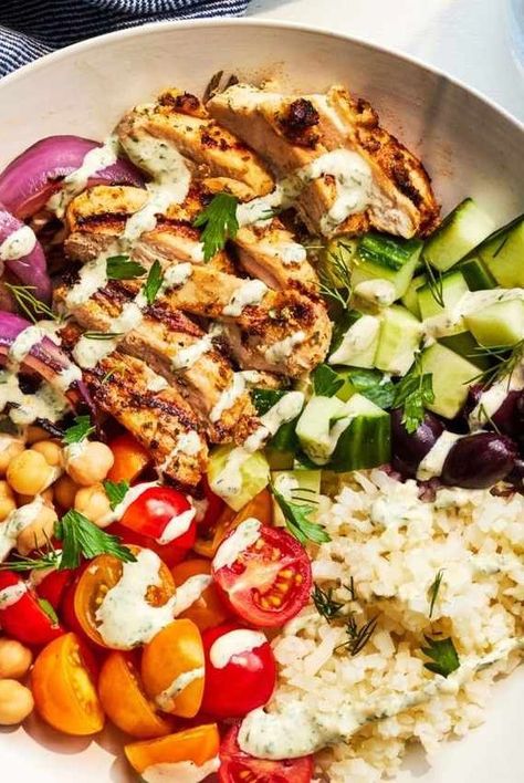 Healthy Eating Bowls, Recipe Bowls Healthy, Bowl Dinners Healthy, Cold Lunch Bowls Healthy, One Bowl Meals Dinners, Meal In A Bowl Recipes, Bowls For Dinner Healthy Recipes, Healthy Chicken Power Bowl Recipes, Summer Dinner Bowl Recipes