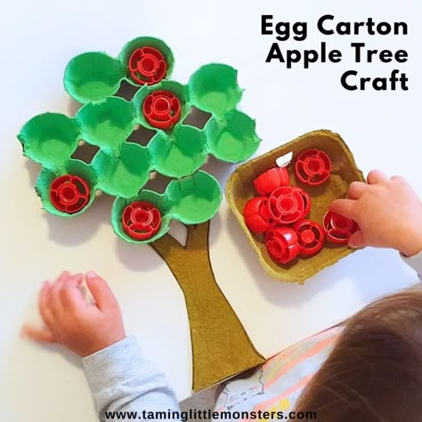 Apple Tree Craft, Picking Apples, Fruit Crafts, Apple Preschool, Apple Unit, Fine Motor Activities For Kids, Fall Preschool Activities, Fine Motor Activity, Apple Activities