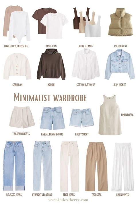 Minimal Style Outfits, Minimalist Wardrobe Capsule, Capsule Wardrobe Women, Capsule Wardrobe Casual, Fashion Capsule Wardrobe, Wardrobe Capsule, Everyday Fashion Outfits, Casual Day Outfits, Quick Outfits