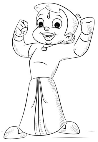 Chotta Bheem Drawing, Chhota Bheem Drawing, Chotta Bheem, Chota Bheem, Trin For Trin Tegning, Cartoon Drawing For Kids, Drawing Pictures For Kids, Chhota Bheem, Easy Cartoon