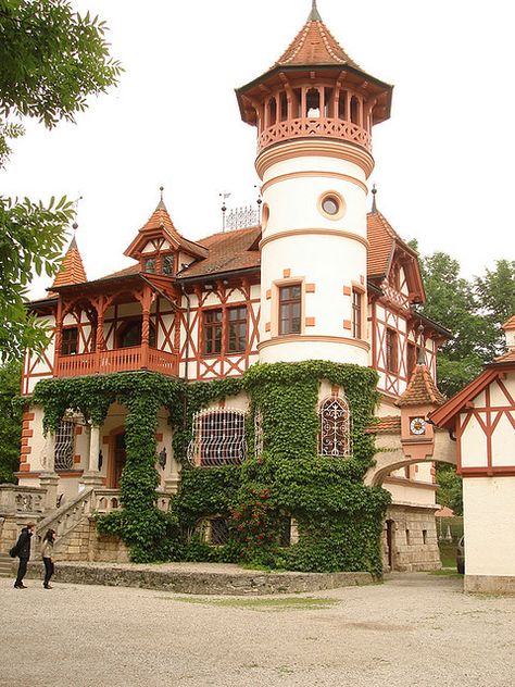 A charming little castle in Herrsching, Bavaria,... - It's a beautiful world Little Castle, Beautiful Castles, Bavaria Germany, Old Building, Beautiful Architecture, Beautiful Buildings, Germany Travel, Pretty Places, Amazing Architecture