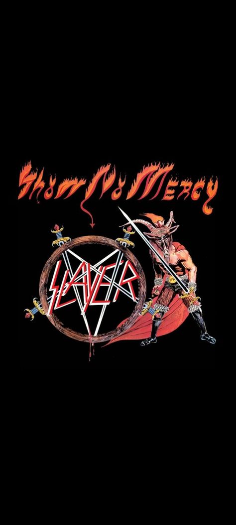 Slayer wallpaper Music Albums Wallpaper, No Mercy Wallpaper, Album Art Wallpaper, Metal Bands Wallpaper, Mercy Wallpaper, Slayer Show No Mercy, Albums Wallpaper, Bands Wallpaper, Slayer Band