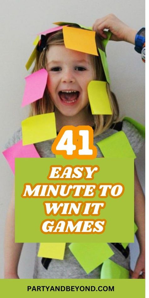 🎉 Need some quick and fun games for your next gathering? Check out our 41 Easy Minute to Win It Games! These fast-paced, hilarious challenges are perfect for any party and guarantee a blast for all your guests. From stacking cups to quirky races, there's something for everyone to enjoy. Get ready to bring the excitement and laughter to your next event! ⏱️😄🎊

#MinuteToWinIt #PartyGames #FunActivities #EasyGames #GatheringIdeas Minute To Win It Birthday Games, Easy Minute To Win It Games, Minute To Win It Games For Kids, Minute To Win It Games For Adults, Fun Party Games For Kids, Fun Kids Party Games, One Minute Party Games, Kid Party Games Outdoor, Boys Birthday Party Games