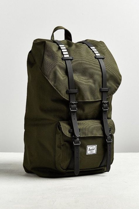 Herschel Supply Co. Little America Backpack Men’s Backpack, Men’s Laptop Backpack, Herschel Backpack Men, Outdoor Leather-backed Backpack, Mens Rucksack, Military Style Green Backpack For Outdoor, Canvas Backpack Men, Edc Backpack, Herschel Backpack