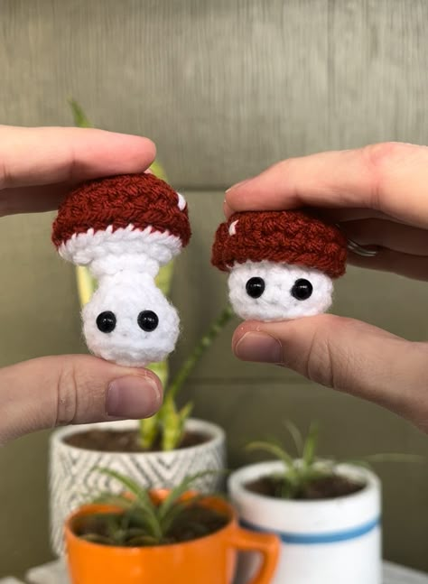 BOOPable mini mushroom keychain; fidget toy; mushroom gift, cute accessories (small) What To Crochet For Friends, Cute Crochet Keychains Free Patterns, Crochet Fidget Keychain Free Pattern, Things To Crochet For Dad, Crochet Desk Buddy, Crochet Pop It, Crochet Fidget Toys Free Pattern, Crochet Fidget Toys, Crochet Gifts For Kids