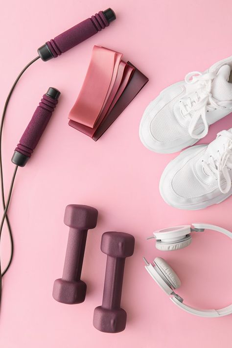 Work Out Gym Aesthetic, Pink Exercise Aesthetic, Health Pink Aesthetic, Pink Sports Aesthetic, Workout Equipment Aesthetic, Work Out Aesthetics, Pink Fitness Aesthetic, Gym Equipment Aesthetic, Sport Aesthetic Gym