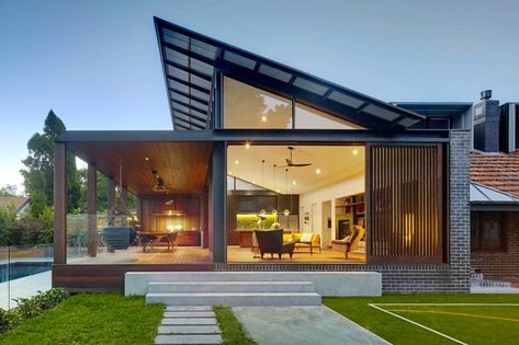 Simple Modern Roof Designs Modern Roof Design, Kensington House, Skillion Roof, Modern Shed, Shipping Container Home Designs, Shed Roof, Container House Design, House Roof, Design Exterior