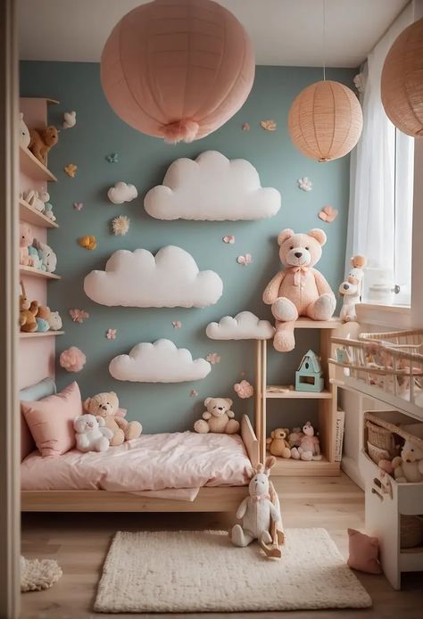 Designing a toddler girl's bedroom strikes a delicate balance between playful fantasy and functional living space. This personal retreat should spark imagination, encourage play, and provide comfort. Here are 25 Dreamy Toddler Girl Bedroom Ideas That Will Make You Wish You Were a Kid Again. Toddler Room Ideas Girl, Toddler Girl Bedroom Ideas, Toddler Girl Bedroom, Modern Kids Room Design, Toddler Bedroom Decor, Small Kids Bedroom, Kid Bedrooms, Girl Bedroom Ideas, Small Playroom