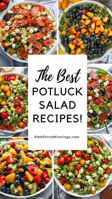 Potluck Salad Recipes, Summer Potluck Dishes, Potluck Salads, Healthy Potluck, Potluck Salad, Easy Potluck, Potluck Side Dishes, Salads For A Crowd, Summer Potluck