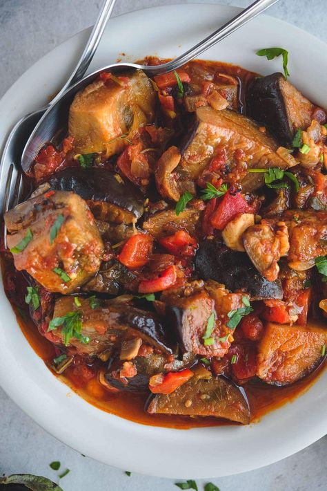 Eggplant In Tomato Sauce, Iranian Eggplant Recipes, Aubergine And Tomato Recipes, Russian Eggplant Recipes, Greek Aubergine Recipes, Arabic Eggplant Recipes, Eggplant Stew Recipes, Eggplant Tomato Recipes, Greek Eggplant Recipes