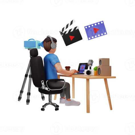 Video Editor Illustration, Video Editing Illustration, Video Editing Png, Alia Varun Cute Pics, Editor Png, Editing Poster, Video Png, Alia Varun, Movie Editing