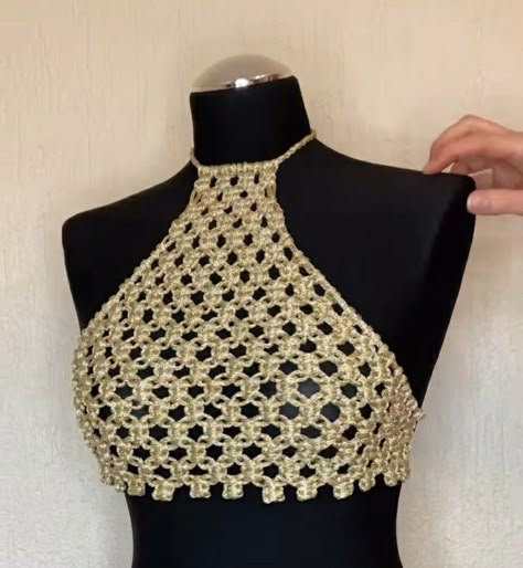 Macrame Top, Macrame Clothes, Macrame Dress, Macrame Patterns Tutorials, Macrame Bag, Macrame Design, Macrame Patterns, Macrame, Crochet