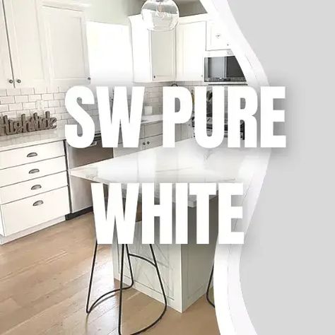 What Colors Go with SW Pure White Cabinets?17 Answers You Should Know (For Beginners) | HOME CABINET EXPERT Sw Pure White Palette, Sw Pure White Kitchen Cabinets, Pure White Sherwin Williams Cabinets, Sw Pure White Cabinets, Sherwin Williams Pure White Cabinets, White Kitchen Color Schemes, Sw Pure White Walls, Pure White Color Palette, Pure White Kitchen Cabinets