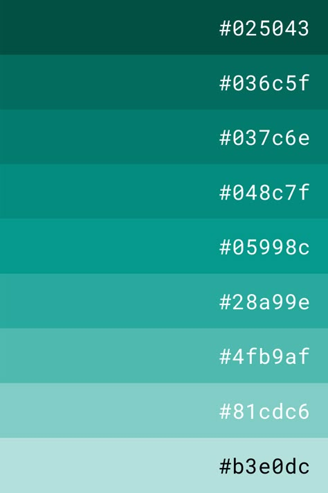 Teal Color Palette Hex Code, Teal Pallete Color, Cyan Colour Palette, Discord Banner Color Codes, Shading Color Palette, Shades Of Teal Color Palettes, Teal Hex Code, Color Pallets With Hex Codes, Aesthetic Hex Codes