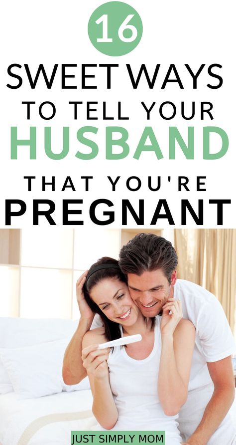 Clever & unique ways to reveal the pregnancy to your husband or boyfriend: they're going to be a dad! Find a simple, sweet way to announce the great news. Tell Husband Pregnant, Husband Pregnancy Reveal, Creative Baby Announcements, Pregnancy Husband, Baby Announcement To Husband, Cute Pregnancy Announcement, Positive Pregnancy Test, Baby News, Pregnancy Announcement To Husband