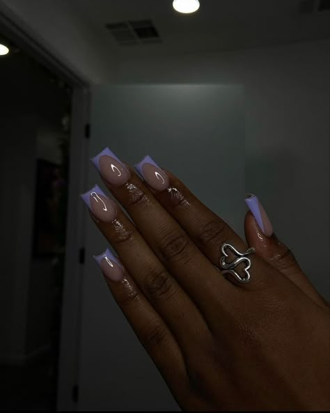 Girl Hygiene, Acrylic Nail Designs Coffin, Junk Nails, Purple Acrylic Nails, Acrylic Nail Set, Nails Coffin Short, Hard Nails, Girly Acrylic, Glamour Nails