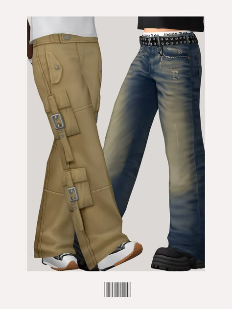 Sims 4 Men Clothing, Sims 4 Male Clothes, Male Sims, Cc Packs, Sims Packs, Sims 4 Cas Mods, Sims 4 Male, Trendy Bottoms, Pelo Sims