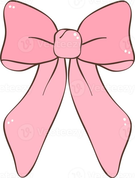 Cute Icons Aesthetic Drawing, Ribbon Drawing Coquette, Coquette Ribbon Drawing, How To Draw Bows Ribbons, How To Draw Bow, Coquette Bow Drawing, How To Draw A Ribbon, Cute Bow Drawing, Pink Bow Drawing