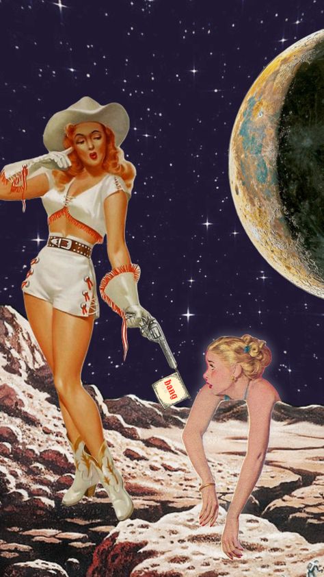 #retrofuturism #retro #vintage #space #surreal #surrealism #surrealart #art #collage #moodboard #retrofuturistic Space Vibes Aesthetic, Space Vibes, Aesthetic Cowgirl, Space Vintage, Space Cowgirl, Aesthetic Vintage, Cowboy, Energy