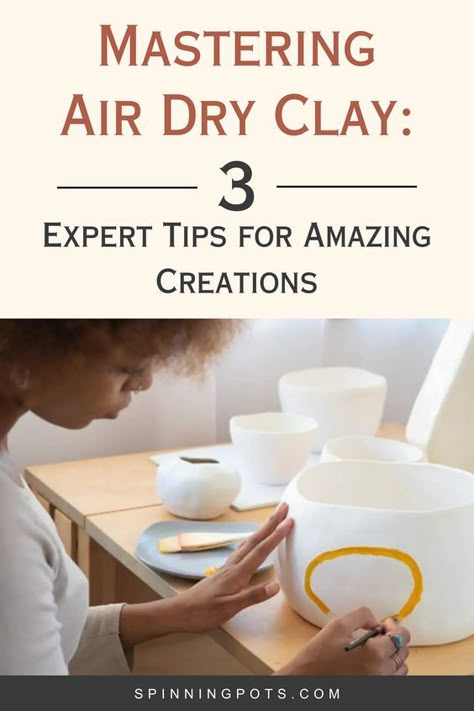 Discover the wonders of air-dry clay! 🌟 An affordable, versatile, and beginner-friendly medium for crafting. No oven needed! Check out our blog for top 3 essential tips to master air-dry clay. Unleash your creativity today! 🎨✨ #Crafting #AirDryClay #DIY Best Air Dry Clay Products, Air Dry Clay Tips And Tricks, Air Dry Clay Techniques, Glazing Air Dry Clay, How To Use Air Dry Clay, How To Glaze Air Dry Clay, White Clay Ideas, Air Dry Clay Projects To Sell, Painting Air Dry Clay