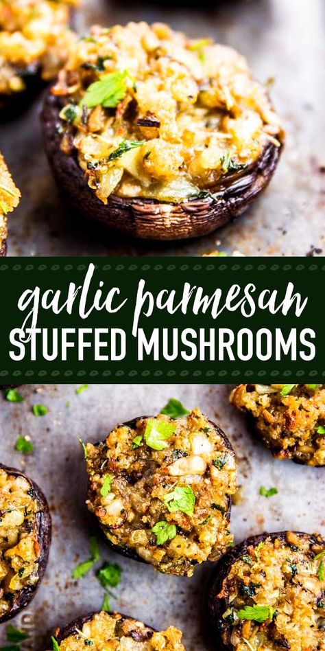 Stuffed Appetizers, Appetizers Mushrooms, Parmesan Stuffed Mushrooms, Easy Stuffed Mushrooms, Appetizers Football, Stuffed Mushrooms Easy, Snacks Kids, Superbowl Appetizers, Keto Appetizers