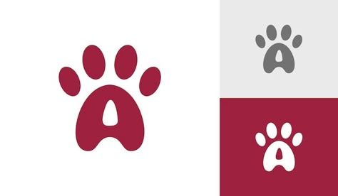 Dog paw logo design with letter a initia... | Premium Vector #Freepik #vector #paw-logo #dog-logo #logo #simple-logo Dog Paw Logo Design, Dog Vector Logo, Paw Logo Design, Dog Paw Logo, Logo Sketch Design, Pets Logo, Ac Logo, Pet Shop Logo, Design With Letters