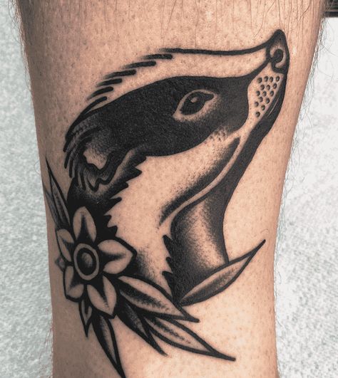 Honey Badger Tattoo, Skunk Tattoo, Traditional Tattoo Animals, Racoon Tattoo, Badger Tattoo, Tattoo Balm, Raccoon Tattoo, Wrist Tattoo Cover Up, Hp Tattoo