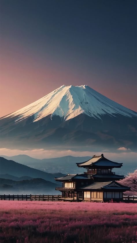 Mount Fuji Wallpaper, Gunung Fuji, Chinese Houses, Red Sunrise, Adventure Wallpaper, Photography Phone, Japan Landscape, Android Wallpaper Art, Mont Fuji