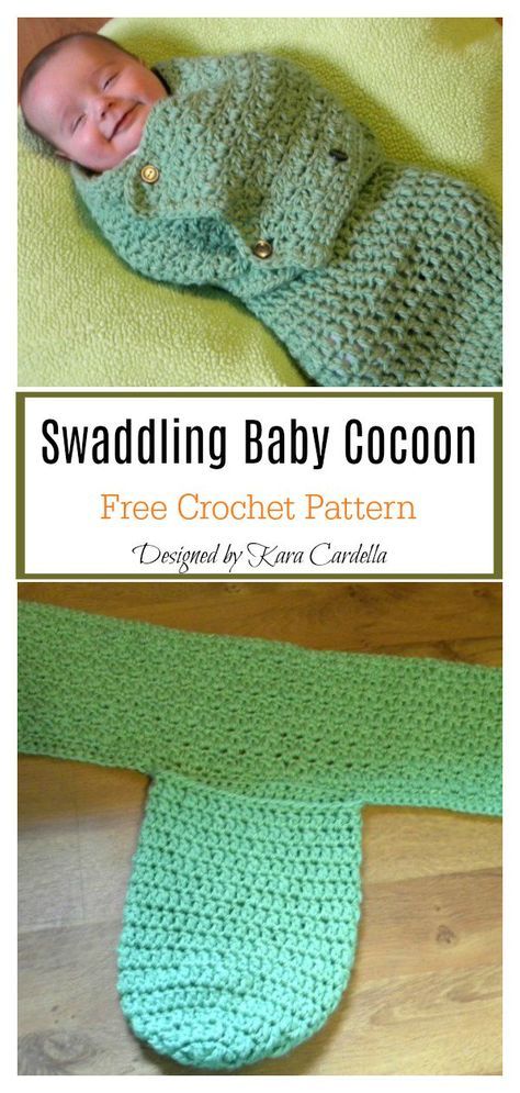 Swaddling Baby Cocoon Free Crochet Pattern #freecrochetpatterns #crochetforbaby #babyshowergifts Crochet Swaddle, Crochet Baby Cocoon Pattern, Baby Cocoon Pattern, Crochet Baby Ideas, Crochet Cocoon, Crochet Baby Cocoon, Crochet For Babies, Baby Cocoon, Confection Au Crochet