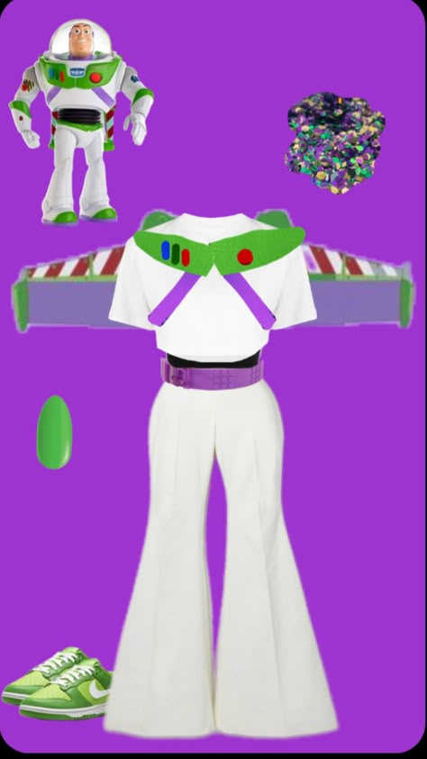 Buzz lightyear Halloween costume Buzz Lightyear Costume Girl, Buzz Outfit Toy Story, Buzz Toy Story Costume, Buzz Lightyear Cosplay, Buzzlight Year Costume Woman, Cute Buzz Lightyear Costume, Female Buzz Lightyear Costume, Womens Buzz Lightyear Costume, Buzz Costume Women