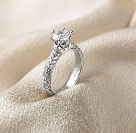 Pavé is the french name given to the style of diamond setting on the band of this stunning engagement ring. Litterally meaning “pavement” this setting resembles a little path of diamonds and creates a gorgeous and eye catching sparkle. French Name, Engagement Diamond Ring, Stunning Engagement Ring, Diamond Settings, Diamond Engagement, Diamond Engagement Rings, The Band, Diamond Ring, Engagement Ring