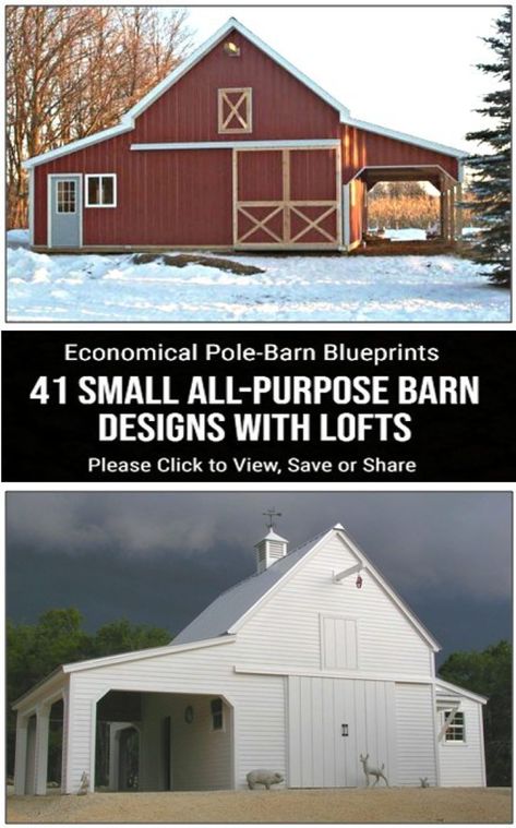 41 Small Barn Designs Forty-one Optional Layouts Complete Pole-barn Building Plans - Etsy Small Barn Ideas, Barn Shop Ideas, Pole Barn Construction, Barn Layout, Backyard Barn, Small Barns, Building A Pole Barn, Horse Barn Plans, Garage Exterior