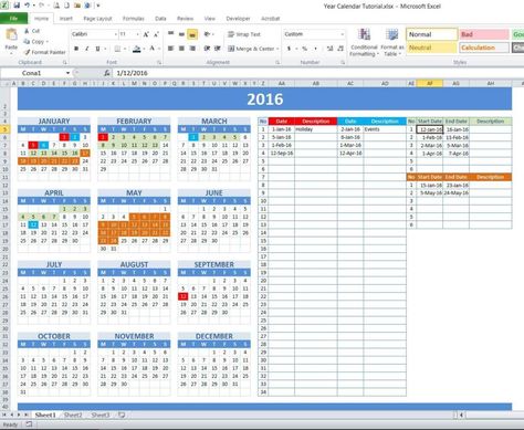 How to Create Year and School Calendar with Dynamic Date Markers | Excel Templates Yearly Event Calendar, Work Calendar Ideas, Excel Calendar Ideas, Excel Ideas, Planning Excel, Time Sheet, Yearly Calendar Template, Excel Spreadsheets Templates, Event Tables