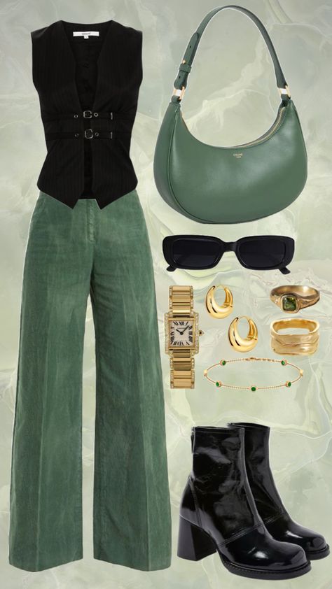 #coolgirl #coolgirlaesthetic #outfitinspo #outfitboard #styleboard #cluboutfit #eurosummer #style #styleinspiration #moodboard #greenoutfit Ideas Outfit, Outfit Inspo Fall, Lookbook Outfits, Looks Vintage, Hippie Style, Outfits Casuales, Style Board, Cute Casual Outfits, Look Fashion