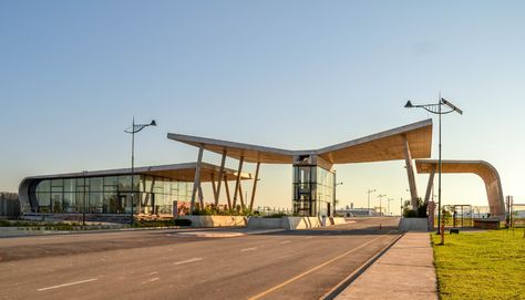 Industrial Entrance, Gateway Design, Entrance Portal, Factory Facade, Entrance Signage, Entrance Arch, Googie Architecture, Community Ideas, Park Entrance