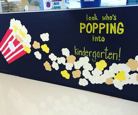 Welcome Board Ideas For Kindergarten, Welcome Back To School Bulletin Boards Pre K, Welcome Class Board, Welcome Board Ideas For School, Popcorn Classroom Door, Welcome To School Board Decoration, Welcome Display Board Schools, Welcome Board Preschool, School Welcome Board Ideas