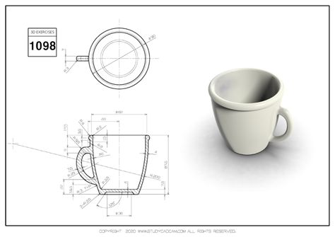 Engineering Sketches, 3d Cad Exercises, Autocad Isometric Drawing, Orthographic Drawing, 3d Geometry, Autocad Tutorial, Engineering Drawing, Solid Works, Mechanical Engineering Design