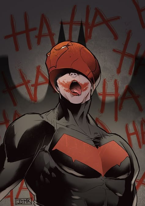 All I can think is: "You're wearing it wrong!" Jason Todd Red Hood, Red Hood Jason Todd, Batman Family, Jason Todd, Red Hood, Young Justice, Bat Family, Ha Ha Ha, Nightwing