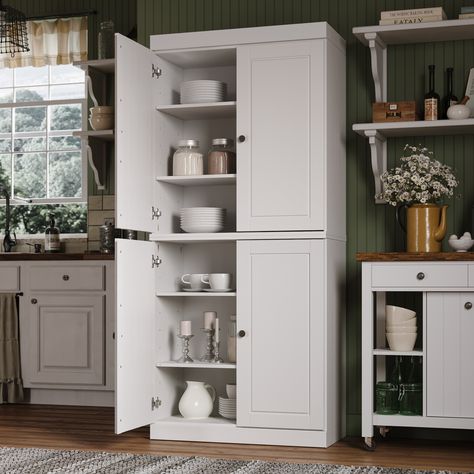 Tall kitchen pantry cabinet