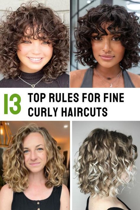 Struggling with fine curly hair? Discover the top rules for choosing the perfect haircut to boost volume and enhance your natural curls. From layering techniques to styling tips, find the perfect solution for your hair type. #finecurlyhair #haircuts #volume #curlyhair #beautytips Curly Hair Haircuts For Women, Bob For Curly Hair Natural Curls, Curly 2b Haircut, Haircut For Semi Curly Hair, Short Curly Hair Face Frame, 2c Curly Hair Lob, Blond Curly Hair Short, Round Face Hairstyles Curly Hair, Natural Hair Styles For Medium Hair